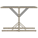 3 Piece Bistro Set with Cushions Light Grey Poly Rattan 365070