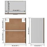 Hanging Cabinet Lyon Brown Oak 50x31x60 cm Engineered Wood 815587