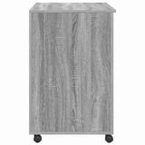 Desk with Wheels Grey Sonoma 91 x 50 x 77 cm Engineered Wood 869535