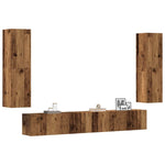 ZNTS Wall Mounted TV cabinets 4 pcs Old Wood Engineered Wood 3328973