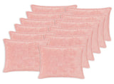 Cushion Cover 12 pcs HOUTEN Pink 50 x 50 cm Faux Rabbit Fur 919371