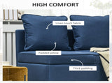 Convertible Single Sofa Bed with Thick Padded Seat, 3-in-1 Multi-Functional Sleeper Chair Bed with T3398P342243