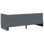 Corner Bed Frame with Headboard Dark grey 80 x 200 cm Velvet 42016288