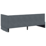 Corner Bed Frame with Headboard Dark grey 80 x 200 cm Velvet 42016288