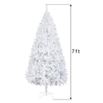 ZNTS 7FT Iron Leg White Christmas Tree with 950 Branches 75878109