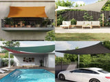 Sun Shade Sail Orange and Brown 4.5 x 3 m 100% Polyester Oxford 42031044