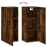 Wall Mounted Cabinet Smoked Oak 34.5x34x90 cm Engineered Wood 834999