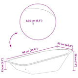 Wheelbarrow Tray Replacement Silver 90 x 63 x 28 cm Steel 42007977