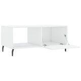 Coffee Table High Gloss White 90x50x40 cm Engineered Wood 829230