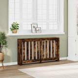 Radiator Cover Smoked Oak 149x20x82 cm Engineered Wood 852748