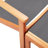 Garden Chair Grey Solid eucalyptus wood Medium Foldable 48696