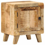 ZNTS Bedside Cabinet 40x32x46 cm Solid Wood Rough Mango 4104507