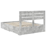 Bed Frame with Drawer with Headboard Manual Engineered Wood 3411638