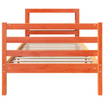 Bed Frame without Mattress Wax Brown 100x200 cm Solid Wood Pine 3305842