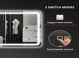 80 x 60 cm Bluetooth Bathroom Mirror - Silver-Tone T3398P343305