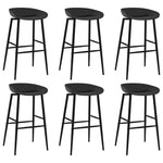 ZNTS 7 Piece Bar Set Black 3057479