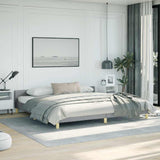 Bed Frame without Mattress Light Grey King Fabric 347459