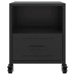 ZNTS Bedside Cabinet Black 36x39x43.5 cm Steel 846704