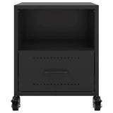 ZNTS Bedside Cabinet Black 36x39x43.5 cm Steel 846704