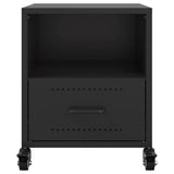 Bedside Cabinets 2 pcs Black 36x39x43.5 cm Steel 846705