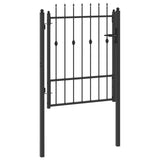 Fence Gate HORST 100 x 125 cm Metal Black Lockable 42034045