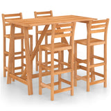 Outdoor Bar Set Natural wood Solid acacia wood Medium Footrest 3057850