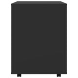 Rolling Cabinet Black 60x53x72 cm Engineered Wood 808459