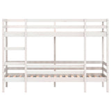 Bunk Bed without Mattress White 90x190 cm Single Solid Wood Pine 3284222