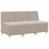 Modular Sofa Unit Armless 3 pcs Light Grey 55 x 74 x 82 cm 3399827
