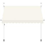 Retractable Awning Cream Polyester with PU coating, Steel 143696