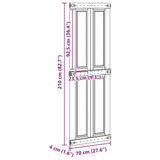 Barn Door Corona White 70 x 210 cm Solid Pine Wood 42021201