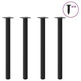Console Table Legs 4 pcs Black 72-74 cm Steel 4012456