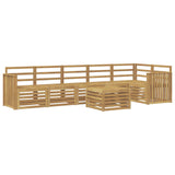 Outdoor Sofa Set 7 pcs White 59 x 59 x 37 cm Solid Acacia Wood 3391949