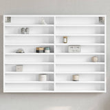Vitrine Cabinet White 100x8.5x75 cm Engineered Wood 847933