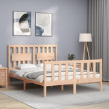 Bed Frame without Mattress Small Double Solid Wood Pine 3192396