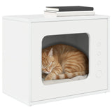 Cat House Gloss White 51 x 30 x 42.5 cm Engineered Wood 8000648