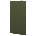 ZNTS Garden Planters 2 pcs Olive Green Triangular 40x34.5x70 cm Steel 851164