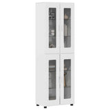 Highboard with Shelf FLORIN High Gloss White 60 x 35 x 182 cm 3397908