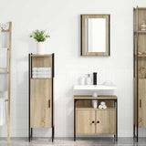 Bathroom Furniture Set with Shelf 3 pcs Brown Engineered wood 3345148