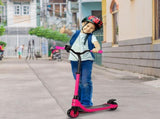 Electric Scooter, 120W Motor E-Scooter, Adjustable Height, Rear Brake for Ages 6 Years - Pink T3398P349443