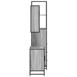 3 Piece Bathroom Furniture Set Grey Sonoma Engineered Wood 3301148