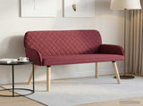 2 Seater Sofa with Solid Wood Legs 2-Seater Wine Red 42051033