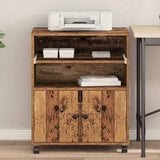 Printer Stand Old Wood 60 x 48 x 74 cm Engineered Wood 862285