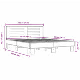 Bed Frame without Mattress Sonoma Oak 150x200 cm King Size 3280098