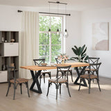 Dining Table Legs 2 pcs Black 80x cm Steel 4012728