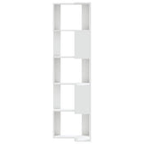 Corner Bookcase 5-Tier White 50x50x179 cm Engineered Wood 852582