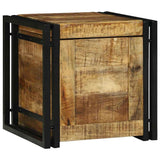 Storage Box Brown and Black 40 x 40 x 40 cm Solid Mango Wood 4016748