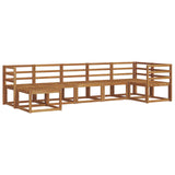 Outdoor Sofa Set 7 pcs Natural Solid Acacia Wood 3366692