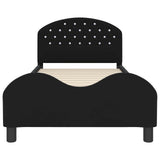 Children's Bed Frame with Headboard Black 90 x 200 cm Velvet 42011129