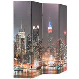 Folding Room Divider 160x170 cm New York by Night 245862
